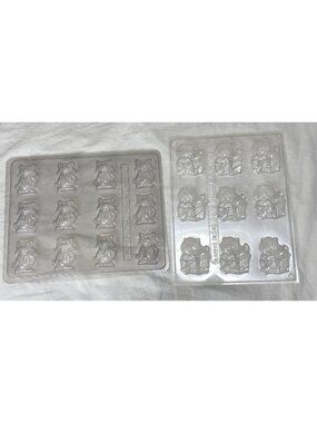 Vintage Cat Chocolate Candy  Soap Molds Set of 2 Plastic Apollo Classic Design
